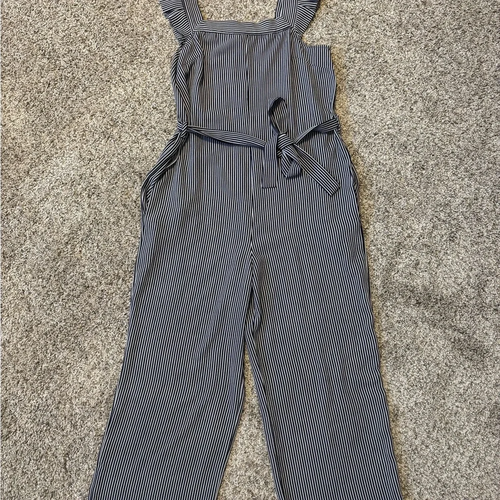 Monteau Women Striped Jumpsuit with Pockets XS - Picture 1 of 10
